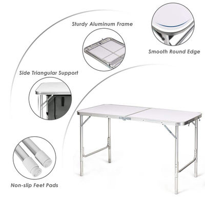 Convient jardin extérieur patio fête événement table de camping avec compartiment de rangement