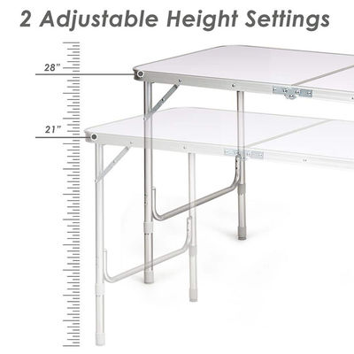 Convient jardin extérieur patio fête événement table de camping avec compartiment de rangement