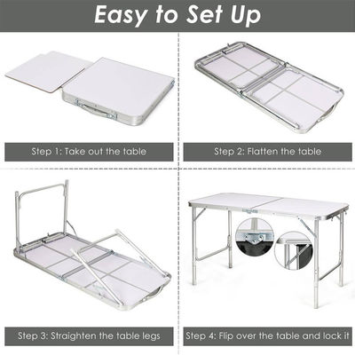 Convient jardin extérieur patio fête événement table de camping avec compartiment de rangement
