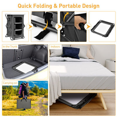 Meubles d'extérieur Table pliable portable pour jardin Camping Armoire de rangement portable