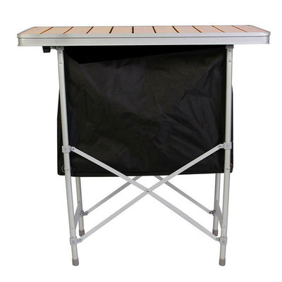 Armoire de rangement de pique-nique légère en bambou pour événement de patio en plein air