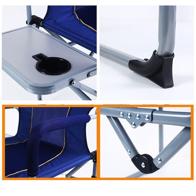 Chaise de pêche de camping en plein air avec table de côté légère et portable