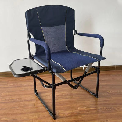Chaise de pêche de camping en plein air avec table de côté légère et portable