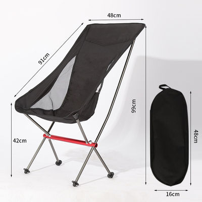 En plein air Randonnée Voyage Aluminium Légère Retour Maillage Portable Plâtre Camping Moon Chaise