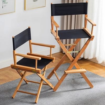 Logo Aucun ou Logo personnalisé Chaise haute en bois pliable pour le camping en extérieur