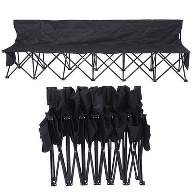 OEM banc pliable portable 6 sièges chaise de plage pliable avec sac à dos et dos