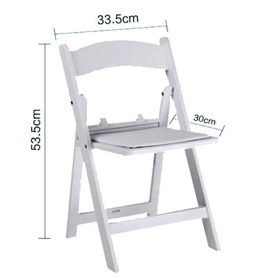 Moderne simple petit portable en résine plastique blanche des chaises à manger pliantes pour mariage d'hôtel