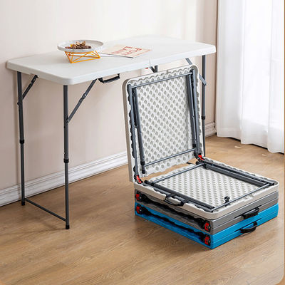 Table à manger pliable en PVC plastique métallique réglable pour les fêtes