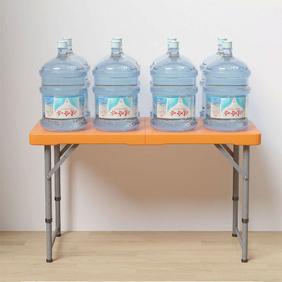 Table à manger pliable en PVC plastique métallique réglable pour les fêtes