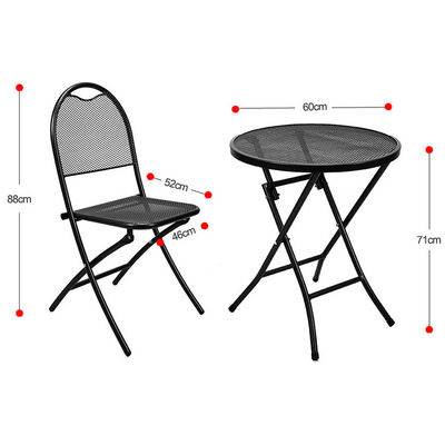 Outdoor Café Bistro Patio Logo personnalisé Table à manger et chaises avec design empilable