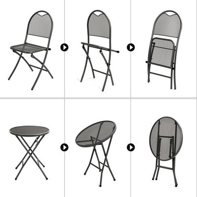 Outdoor Café Bistro Patio Logo personnalisé Table à manger et chaises avec design empilable