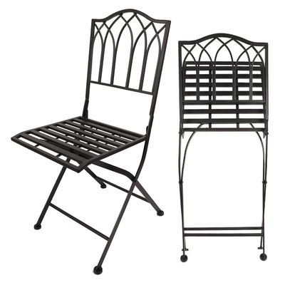 Chaise pliante en fer forgé blanc pour mariage