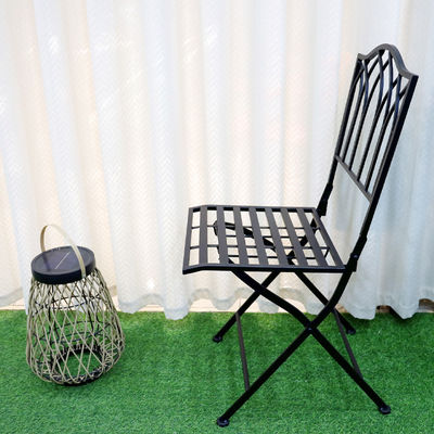 Chaise pliante en fer forgé blanc pour mariage