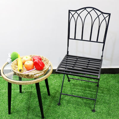 Chaise pliante en fer forgé blanc pour mariage