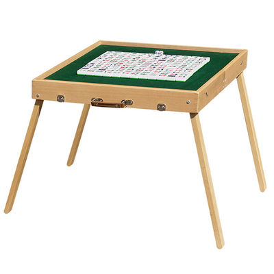 Tableau de Mahjong pliable portable de style bois pour les événements et rassemblements de soirée en plein air