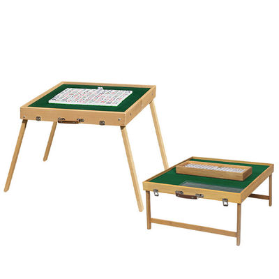 Tableau de Mahjong pliable portable de style bois pour les événements et rassemblements de soirée en plein air