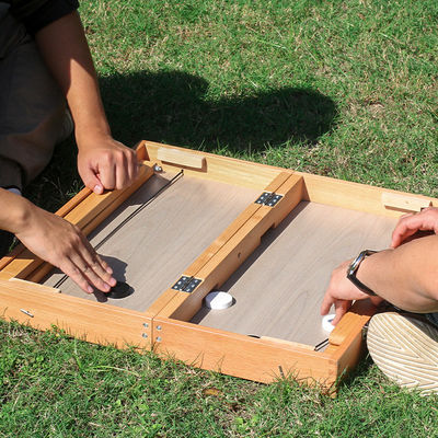 Tableau de Mahjong pliable portable de style bois pour les événements et rassemblements de soirée en plein air