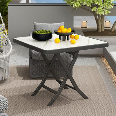 Table à manger à café pliable en fer métallique pour camping en plein air Café balcon jardin patio