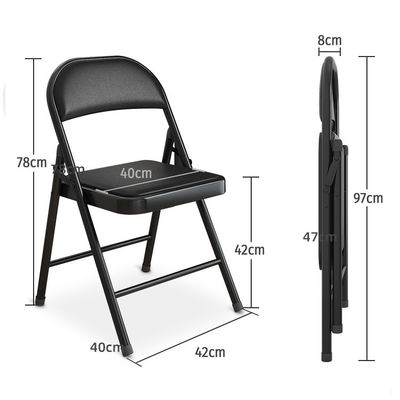Salle de séjour de l' hôpital Chaise à manger pliante empilable avec cuir PU doux coloré