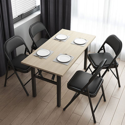 Salle de séjour de l' hôpital Chaise à manger pliante empilable avec cuir PU doux coloré