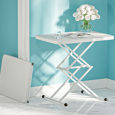 Table à manger avec plateau de télévision extérieure intérieure portable réglable robuste petite table pliante