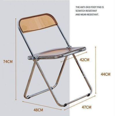 Logo personnalisé Chaise pliante en plastique clair pour jardin Restaurant Café Banquet de mariage Même