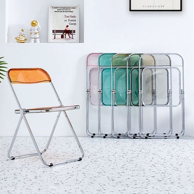 Logo personnalisé Chaise pliante en plastique clair pour jardin Restaurant Café Banquet de mariage Même