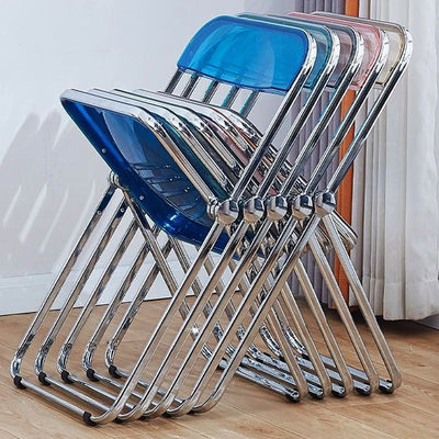 Logo personnalisé Chaise pliante en plastique clair pour jardin Restaurant Café Banquet de mariage Même