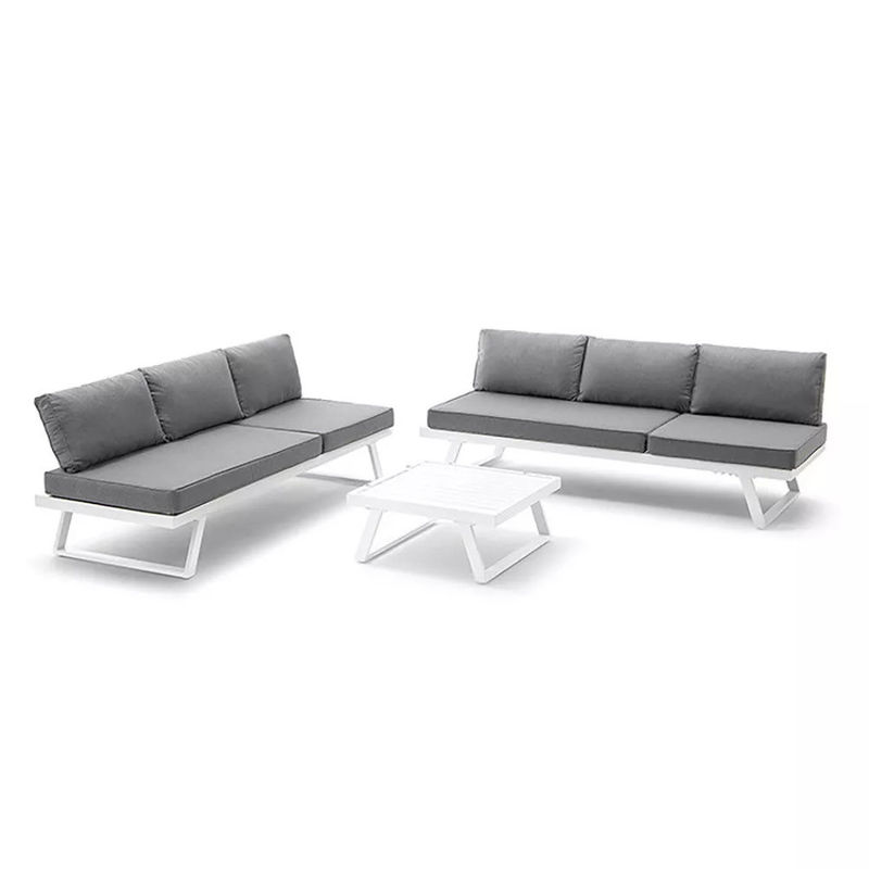 Meubles de balcon de loisirs AJUNION Ensemble de jardin de patio canapé sectionnel L190 x W70 x H74cm