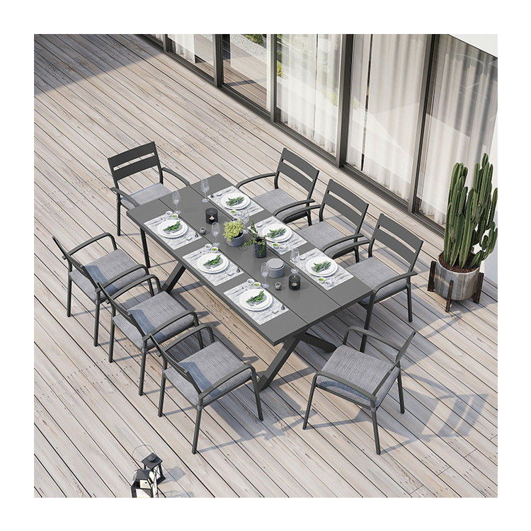 AJUNION X Forme ensemble de salle à manger extérieure pour le restaurant 76 &quot;D x 36&quot;W x 30'H Taille de table