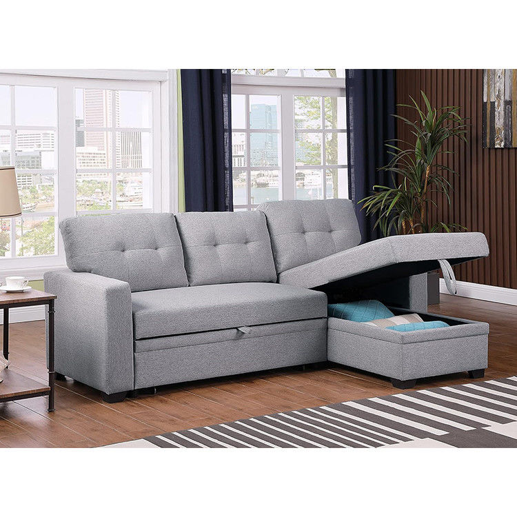 Emballage de courrier Toutes les conditions météorologiques Tissu en forme de L Sofa sectionnel Lit salon Ensemble avec coussins