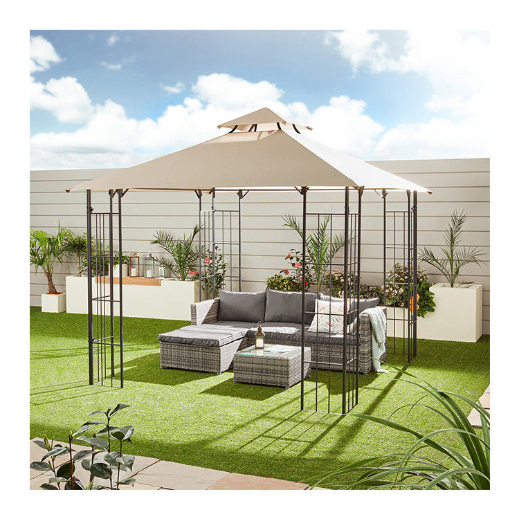 Tissu en polyester D300 x W300 x H280cm Grill Gazebo Canopy de remplacement pour abri de patio