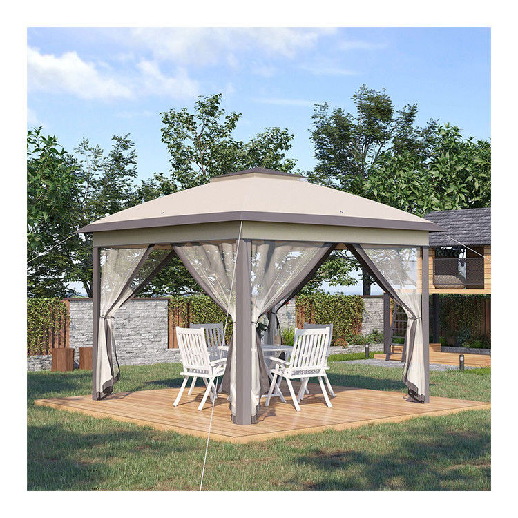 Résistant à la pourriture L330 x W330 x H288cm AJUNION Jardin Pavillon extérieur Canopy Shade Pop Up Tent