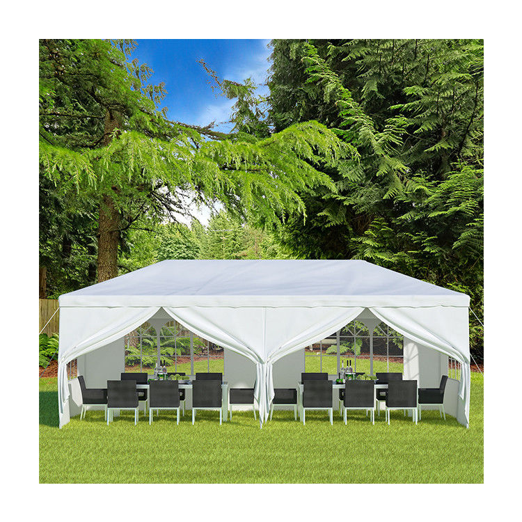 Couche en poudre AJUNION 10' x 20' Tente extérieure au toit Pavillon de gazebo pour la fête de mariage