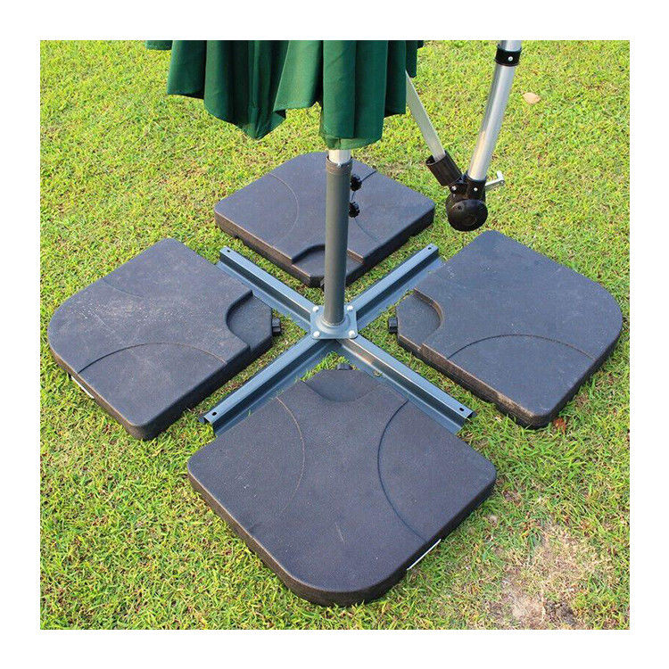 Conception moderne 50L x 50W x 7.5Hcm Plastique support de parapluie rempli d'eau ou de sable