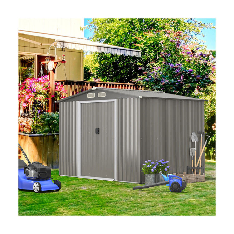 8x6ft maison de jardin outils entrepôt avec ventilation 69kg cadre revêtu de poudre par AJUNION