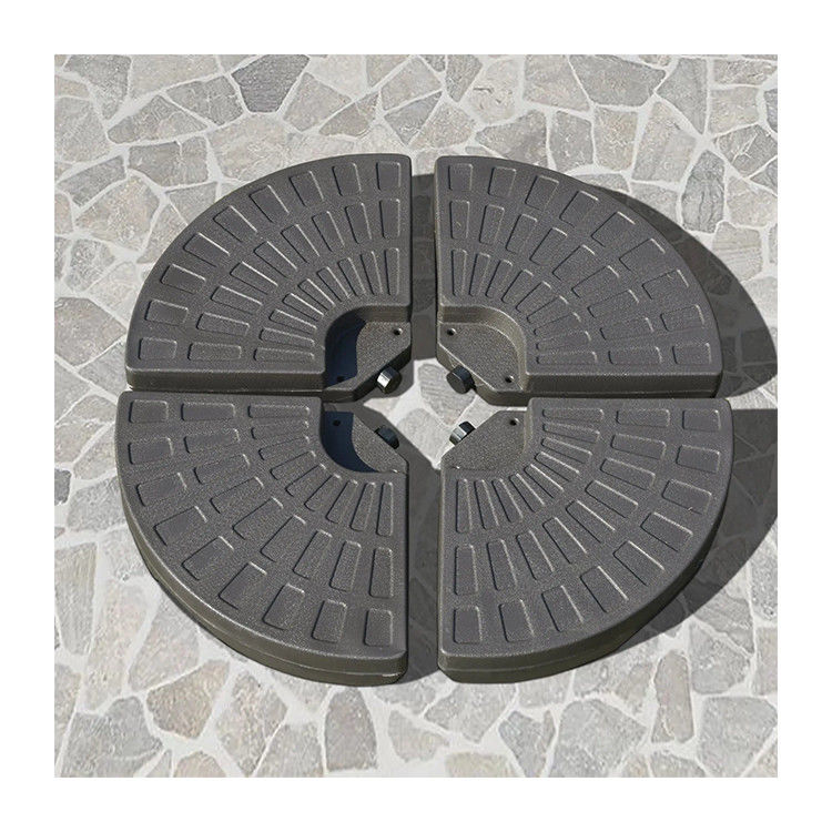 Meubles d'extérieur AJUNION 4 pièces Portable base de parapluie ronde avec sable rempli ou de l'eau