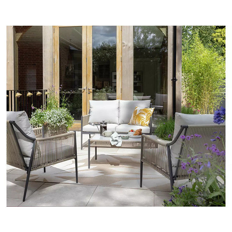 Transformez votre patio avec AJUNION ensemble de meubles en métal fauteuil taille W64 x D78 x H79cm