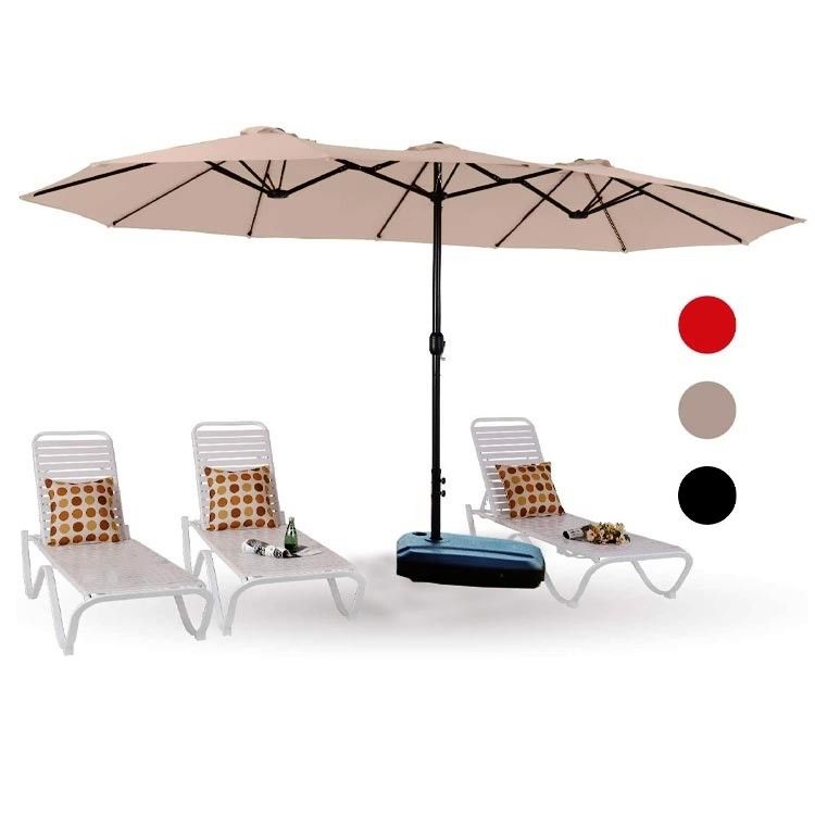 Parapluie commerciale avec lumière 227,5 cm Radii et pôle en aluminium