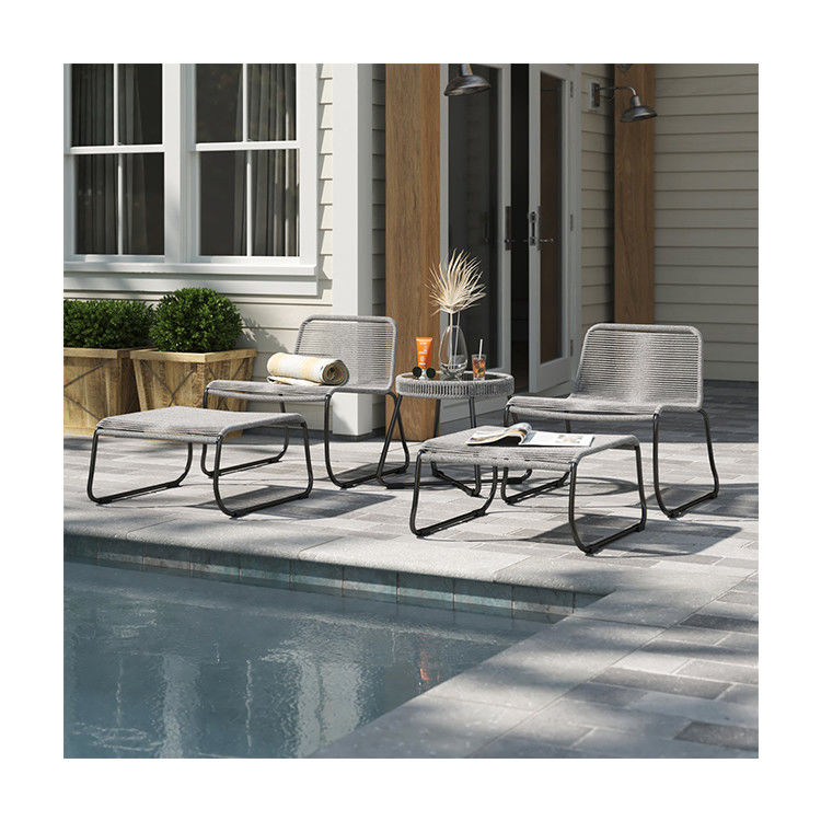 Ensemble de jardin de design minimaliste 2 sièges mobilier extérieur salon pour jardin de piscine