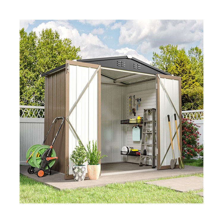 6.6ft Durable Metal Garden Shed maison de stockage de stockage pour outils solution de stockage extérieur