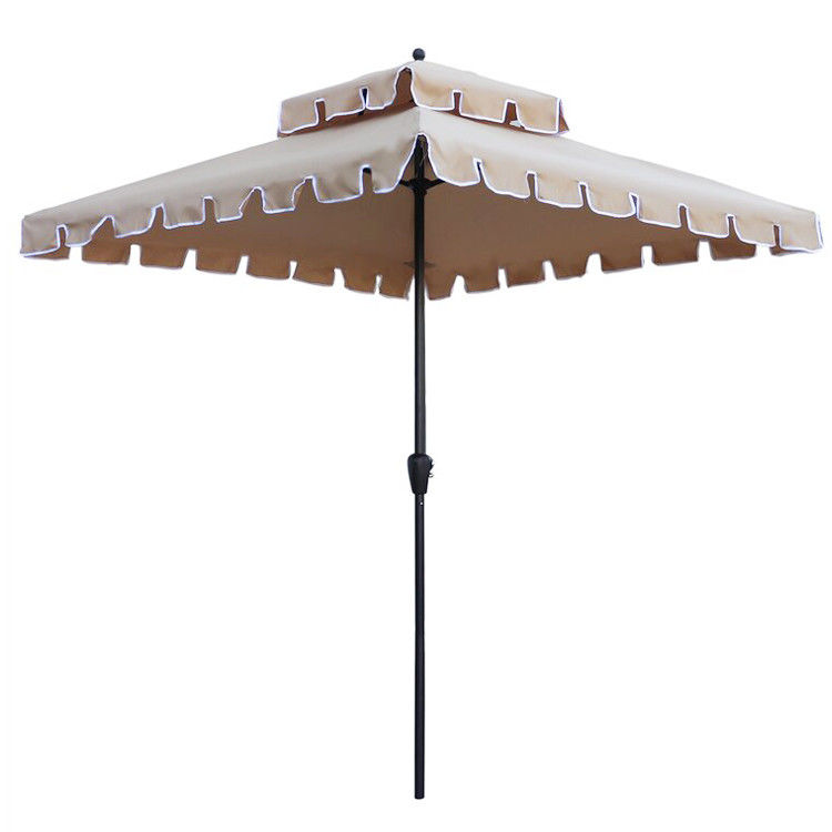 Restaurant extérieur Jardin Café Cour Patio Double couche Parapluie pour le camping
