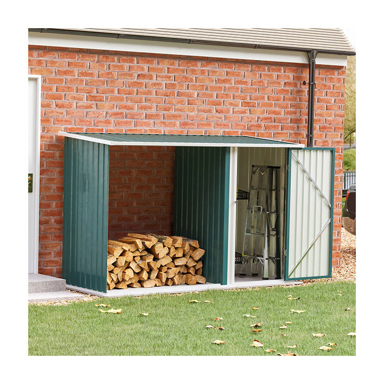 AJUNION Entrepôt de bois de chauffage extérieur avec acier verrouillable Protégez vos outils de jardinage