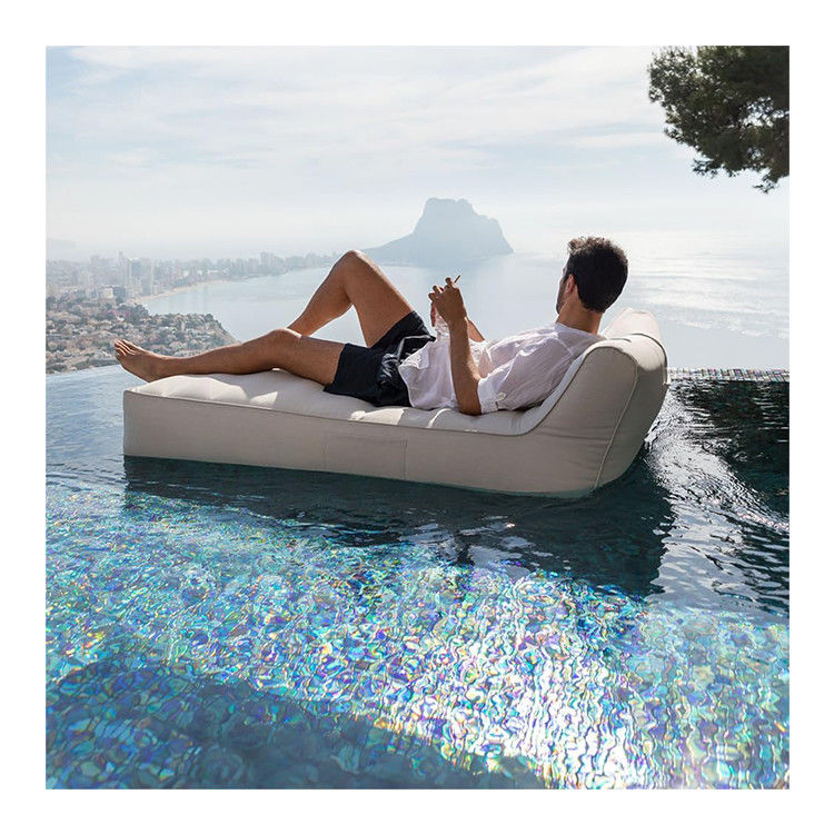 Couchette de piscine extérieure avec lit d'eau sac de haricots canapé lit air 160cm L x 90cm W Durable