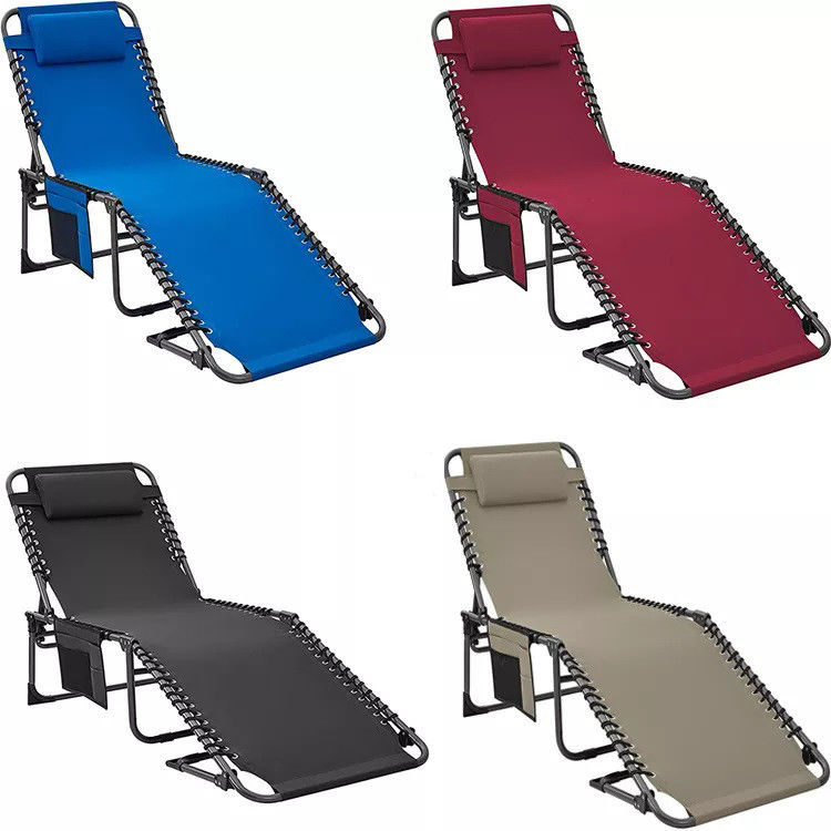 Patio extérieur jardin plage portable camping fauteuil de soleil avec conception légère