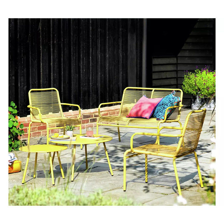 Villa AJUNION 4 places Meubles de jardin en métal Balcon Patio Ensemble de bistrot Ensemble de jardin en acier