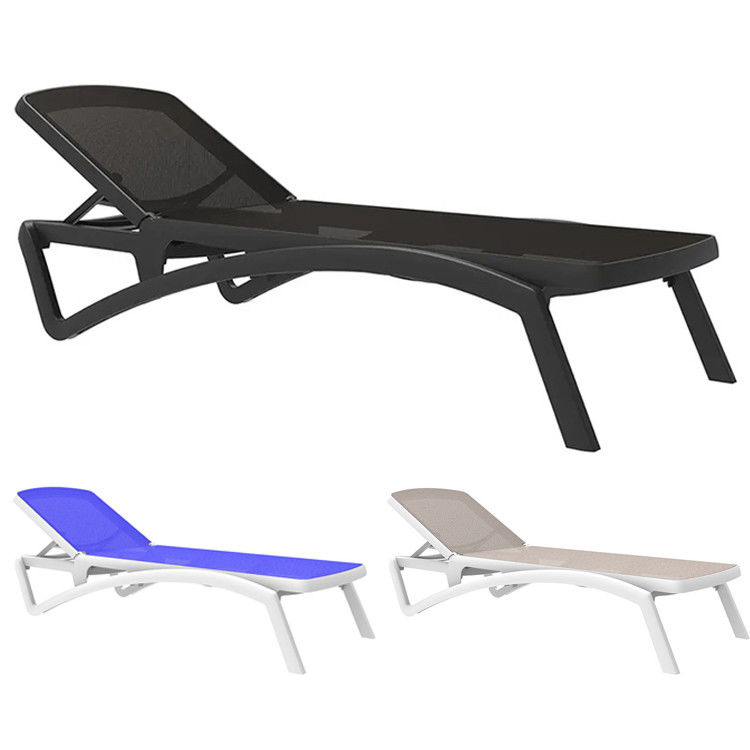Chaise en plastique pour jardin en plein air, chaise empilable, chaise de luge pour patio de plage.