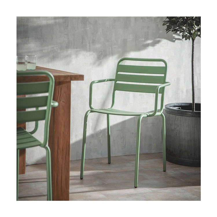 Moderne design AJUNION fauteuils de jardin en acier métallique en H85 x W52 x D47cm Taille