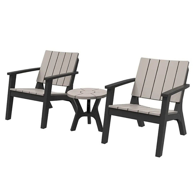 Table et chaise en bois en plastique pour terrasse extérieure nordique jardin balcon restaurant café