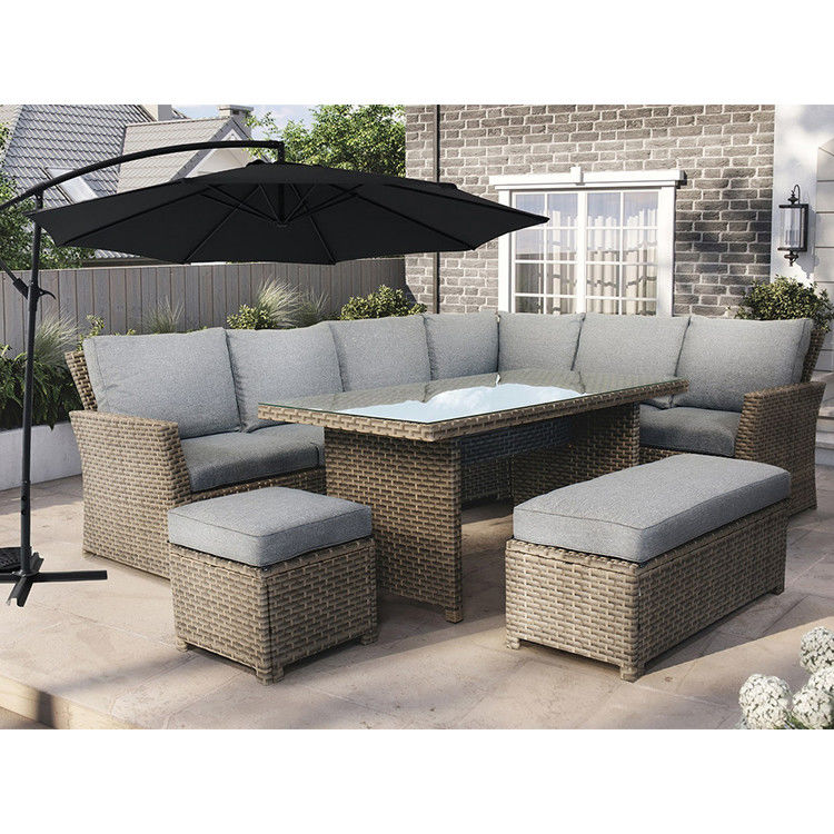 Taille du tabouret L.44 X W.44 X H.41cm AJUNION PE Rattan Jardin pour votre espace extérieur